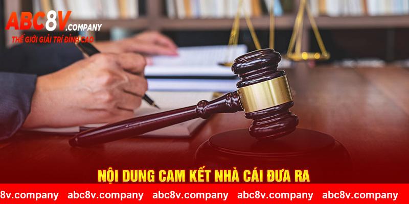 Nội dung cam kết nhà cái đưa ra